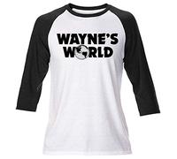 VPJGFL DPX-1 Mens Waynes World Long Sleeved T Shirt Waynestock Comedy Movie 2(Small)