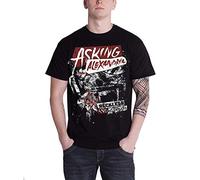VPJGFL Fashion Asking Alexandria Reckless Mens Black Short Sleeve T Shirt Black(X-Large)