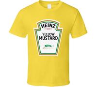 VPJGFL Heinz Yellow Mustard Ketchup Funny Couples Condiment Halloween T Shirt Daisy(Small)