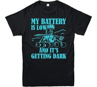 VPJGFL Hoek My Battery is Low and It's Getting Dark Mans T-Shirt, Opportunity R.I.P Mars Gift Top(XX-Large)