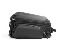 VPLPEREQAK Multifunctional Saddle Bag Motorcycle Rear Seat 12L-18L Expandable Motor Hard Shell Backpack Outdoor Motocross Pannier Luggage Saddle Bag(Matte Black)