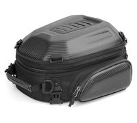 VPLPEREQAK Multifunctional Saddle Bag Motorcycle Rear Seat Bag 12L-18L Expandable Motor Hard Shell Backpack Outdoor Motocross Pannier Luggage Saddle(Carbon Black)
