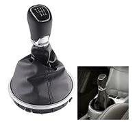 VPNMNZTPAP Gear Shift Knob for Skoda for Fabia 2 II MK2 for Combi for Scout 2007-2014 Car Gear Shift Knob Silver Leather Lever Gaitor(5speed Set)