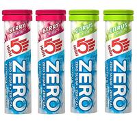 VPoint Leisure HIGH5 ZERO Hydration Electrolyte Sports Drink Dissolvable Tablets - 10 Tablets Per Tube - 4 x Tubes (40 Tablets Total) (2 x Berry / 2 x Citrus)