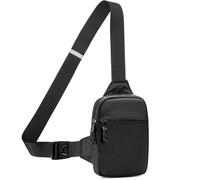 Vpoofree Mini Sling Bag for Men Crossbody,Small Chest Bag Casual Trendy Waterproof Lightweight Phone Crossover Daypack, Black Mini Sling Bag for Men and Women, Moda Classic