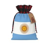 VPPUR Argentine Flag Printing Eco-Friendly Xmas Drawstring Versatile Gift Bags Christmas Birthday Wrapping Needs