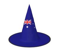 VPPUR Australian Flag Print Halloween Witch Hat Unisex Carnival Costume Accessory Cap Parties Themed Events
