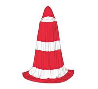 VPPUR Austrian Flag Print Unisex Hooded Stylish Cloak Variety Robe Carnival For Halloween Cosplay Christmas