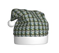 VPPUR Beautiful White Swans On The Lake Print Santa Hat Adult For Holiday New Year Celebrations Xmas Cap Seasonal Decor Party