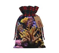 VPPUR Coral Reef Printing Eco-Friendly Xmas Drawstring Versatile Gift Bags Christmas Birthday Wrapping Needs