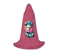 VPPUR Cute Pig Print Unisex Hooded Stylish Cloak Variety Robe Carnival For Halloween Cosplay Christmas