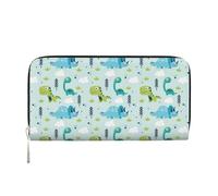 VPPUR Dinosaur pattern Print Hand Wallet Crafted Lady Wallet for Women Wallet Clutch for Travel Casual Trendy, Black, One Size, Art, Black, One Size, Art