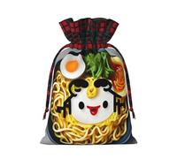 VPPUR Egg Cup Noodle Ramen Printing Eco-Friendly Xmas Drawstring Versatile Gift Bags Christmas Birthday Wrapping Needs