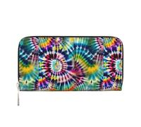 VPPUR Exotic Tribe Tie Dye Style Print Hand Wallet Crafted Lady Wallet for Women Wallet Clutch for Travel Casual Trendy, Black, One Size, Art, Black, One Size, Art
