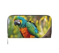 VPPUR Fantastic Parrot Feather Print Hand Wallet Crafted Lady Wallet for Women Wallet Clutch for Travel Casual Trendy, Black, One Size, Art, Black, One Size, Art