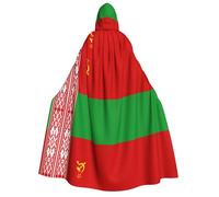 VPPUR Flag Of Belarus Print Unisex Adult Hooded Cloak Costume Halloween Christmas Carnival Theme Parties