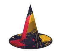 VPPUR Flag Of Venezuela Print Halloween Witch Hat Unisex Carnival Costume Accessory Cap Parties Themed Events