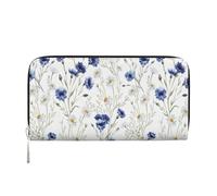 VPPUR Flowers and Cornflowers Daisies Print Hand Wallet Crafted Lady Wallet for Women Wallet Clutch for Travel Casual Trendy, Black, One Size, Art, Black, One Size, Art
