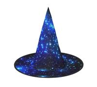 VPPUR Galaxy Stars Print Wizard Hat Adult Carnival Halloween Hat Party Accessory Themed Parties Cosplay