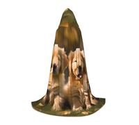 VPPUR Golden Retriever Dogs Puppies Pets Print Unisex Hooded Cloak For Carnival Theme Party Decorations Witch Costume Cosplay