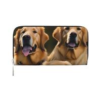 VPPUR Golden Retrievers Print Hand Wallet Crafted Lady Wallet for Women Wallet Clutch for Travel Casual Trendy, Black, One Size, Art, Black, One Size, Art