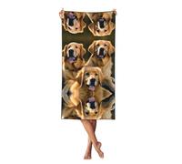 VPPUR Golden Retrievers Print Summer Bath Towels Cute Beach Towel Quick Dry Lightweight for and Travel