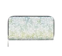 VPPUR Green Sea Blue Seaweed Print Hand Wallet Crafted Lady Wallet for Women Wallet Clutch for Travel Casual Trendy, Black, One Size, Art, Black, One Size, Art