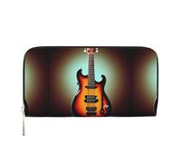 VPPUR Guitar Bass Music Musical Instrument Print Hand Wallet Crafted Lady Wallet for Women Wallet Clutch for Travel Casual Trendy, Black, One Size, Art, Black, One Size, Art