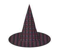 VPPUR Hacker Attack Print Halloween Witch Hat Unisex Carnival Costume Accessory Cap Parties Themed Events