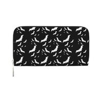 VPPUR Halloween Flying Bats Print Hand Wallet Crafted Lady Wallet for Women Wallet Clutch for Travel Casual Trendy, Black, One Size, Art