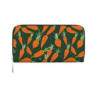 VPPUR Happy carrot Print Hand Wallet Crafted Lady Wallet for Women Wallet Clutch for Travel Casual Trendy, Black, One Size, Art