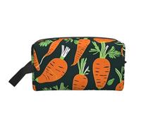 VPPUR Happy carrot seamless pattern Print Large Capacity Zippered Storage Bag Travel Cosmetic Organizer for Toiletries Makeup, White, One Size