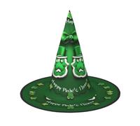 VPPUR Happy St. Patrick'S Day Print Halloween Witch Hat Unisex Carnival Costume Accessory Cap Parties Themed Events