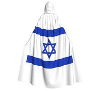VPPUR Israeli Flag Print Unisex Adult Hooded Cloak Costume Halloween Christmas Carnival Theme Parties