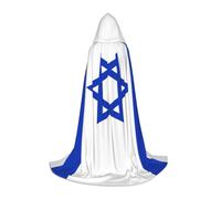VPPUR Israeli Flag Print Unisex Hooded Stylish Cloak Variety Robe Carnival For Halloween Cosplay Christmas