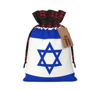 VPPUR Israeli Flag Printing Eco-Friendly Xmas Drawstring Versatile Gift Bags Christmas Birthday Wrapping Needs