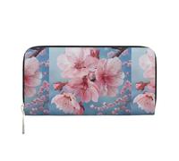 VPPUR Japanese Cherry Flowers Print Hand Wallet Crafted Lady Wallet for Women Wallet Clutch for Travel Casual Trendy, Black, One Size, Art, Black, One Size, Art