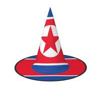 VPPUR Korean Flag Print Halloween Witch Hat Unisex Carnival Costume Accessory Cap Parties Themed Events
