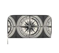 VPPUR Law of the Compass Navigation 1 Print Hand Wallet Crafted Lady Wallet for Women Wallet Clutch for Travel Casual Trendy, Black, One Size, Art, Black, One Size, Art