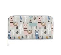 VPPUR Llama Cactus Print Hand Wallet Crafted Lady Wallet for Women Wallet Clutch for Travel Casual Trendy, Black, One Size, Art, Black, One Size, Art