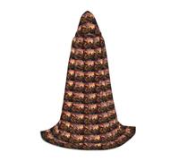 VPPUR Magic Mushroom Print Unisex Hooded Stylish Cloak Variety Robe Carnival For Halloween Cosplay Christmas