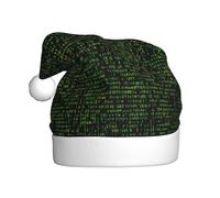 VPPUR Math Formula Print Santa Hat Adult For Holiday New Year Celebrations Xmas Cap Seasonal Decor Party