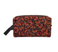 VPPUR Monarch Butterfly Print Large Capacity Zippered Storage Bag Travel Cosmetic Organizer for Toiletry Makeup, White, One Size, white, One Size