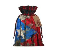VPPUR Puerto Rico Wallpaper Flag Printing Eco-Friendly Xmas Drawstring Versatile Gift Bags Christmas Birthday Wrapping Needs