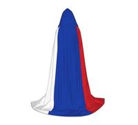 VPPUR Russian Flag Print Unisex Hooded Stylish Cloak Variety Robe Carnival For Halloween Cosplay Christmas