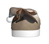 VPPUR Starfish Seashell Sandy Beach Print Santa Hat Adult For Holiday New Year Celebrations Xmas Cap Seasonal Decor Party