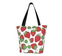 VPPUR Strawberry pattern Print Comfortable Summer Shoulder Bag Travel Tote Outdoor Beach Work Party Daily Commutes