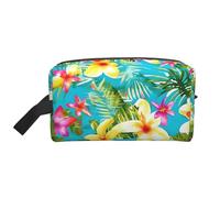 VPPUR summer style hawaiian Print Large Capacity Zippered Storage Bag Travel Cosmetic Organizer for Toiletries Makeup, White, One Size
