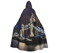 VPPUR Tower Bridge In London Print Unisex Adult Hooded Cloak Costume Halloween Christmas Carnival Theme Parties