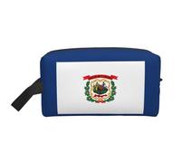VPPUR West Virginia state flag Print Large Capacity Zippered Storage Bag Travel Cosmetic Organizer for Toiletries Makeup, White, One Size